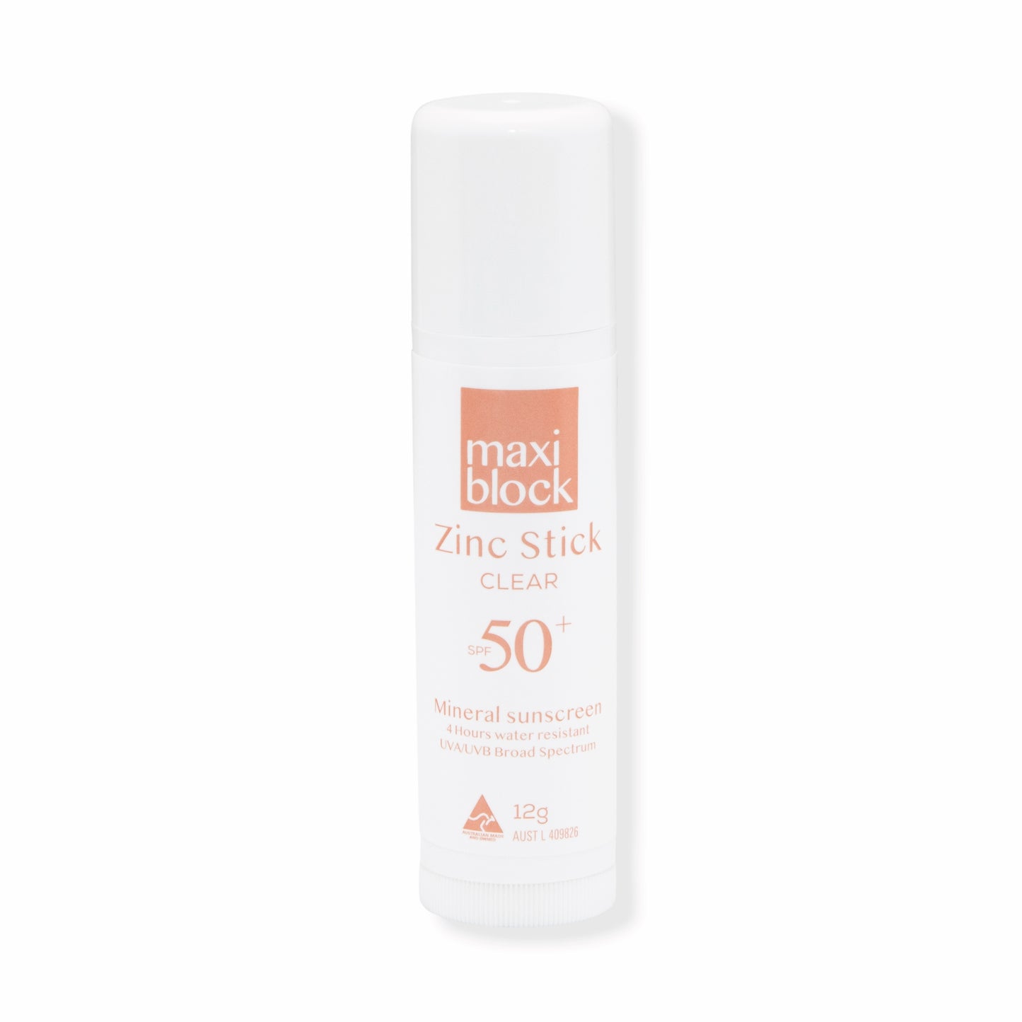 maxiblock mineral clear sunscreen stick